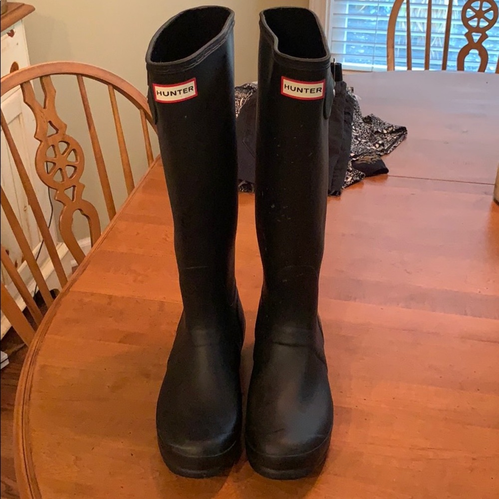 Hunter rain boots tall!